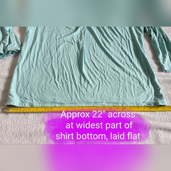 Talbots size XL, EUC mint colour 3/4 length sleeve relaxed fit pullover shirt - Picture 9 of 11